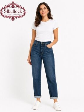 J. Jill Denim Relaxed Boyfriend Jeans 10 Tall Dark Wash Mid Rise 34” Inseam EUC